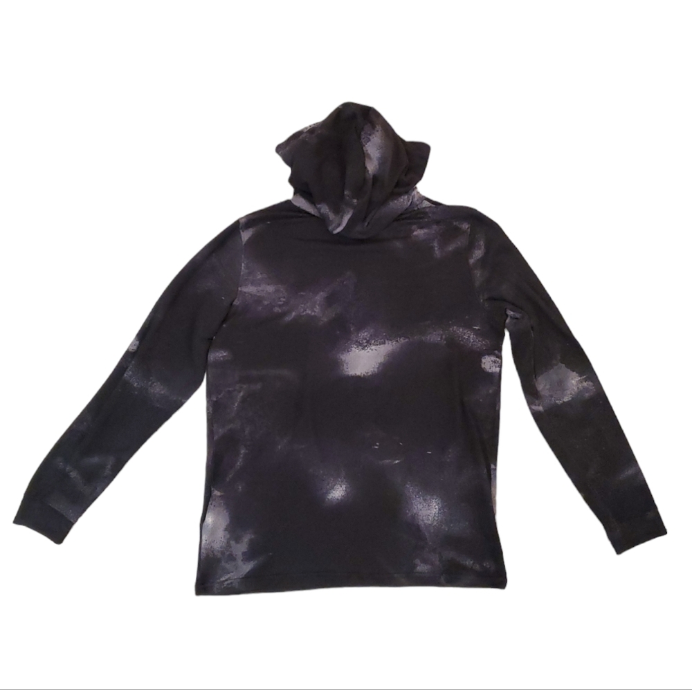 Abercrombie & Fitch Kids Black White Tie Dye Pullover Hoodie Size 16/ XL - Picture 2 of 7
